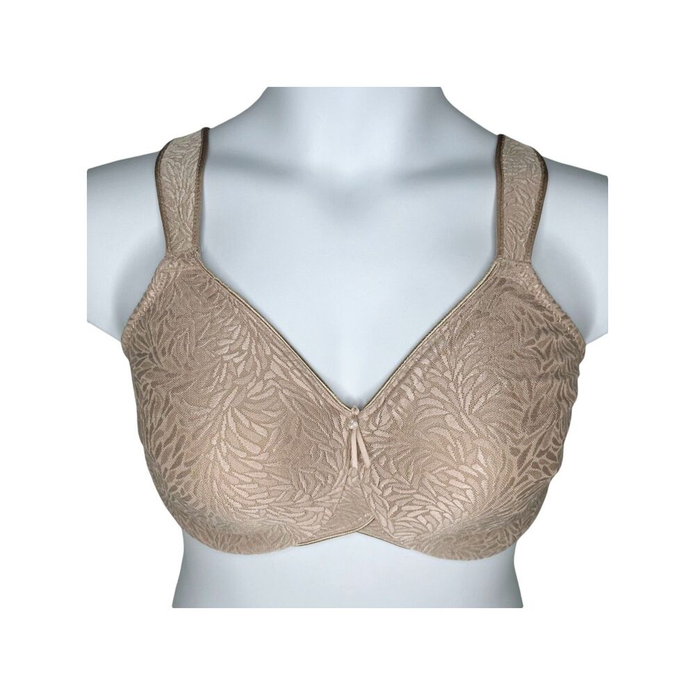 Wacoal Full Coverage Underwire Bra sz 32G * Jacquard Seamless Awareness Sand Tan